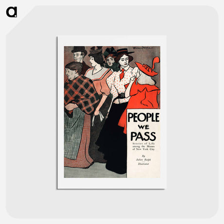 アートポストカード-People we pass - エドワード ペンフィールド Postcard.