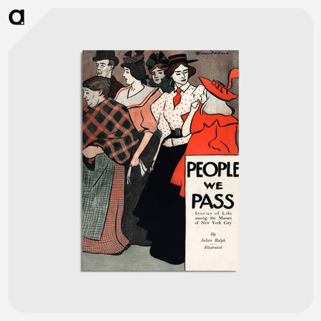 アートポストカード-People we pass - エドワード ペンフィールド Postcard.