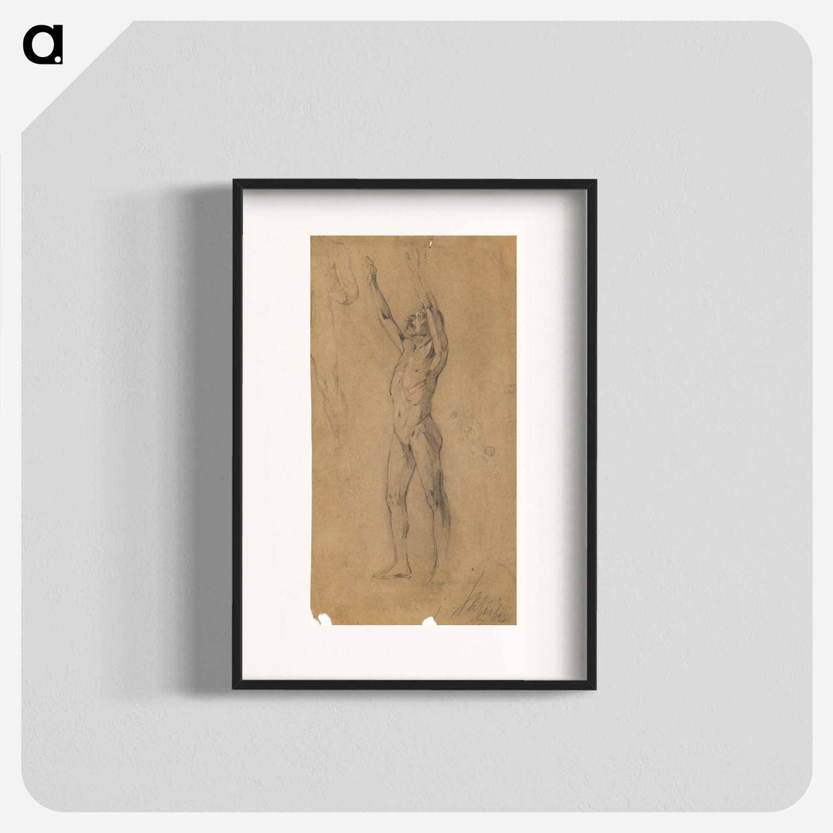 Study sheet male nudes by Egon Schiele - エゴン シーレ Poster.