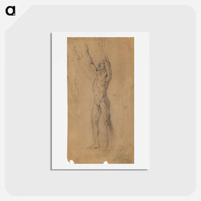 アートポストカード-Study sheet male nudes by Egon Schiele - エゴン シーレ Postcard.