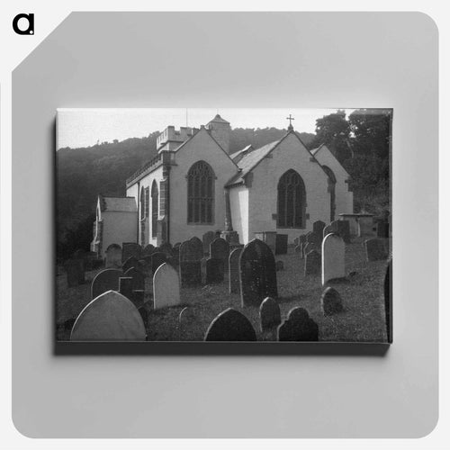 Church and graveyard, England - エリック リー ジョンソン Canvas.