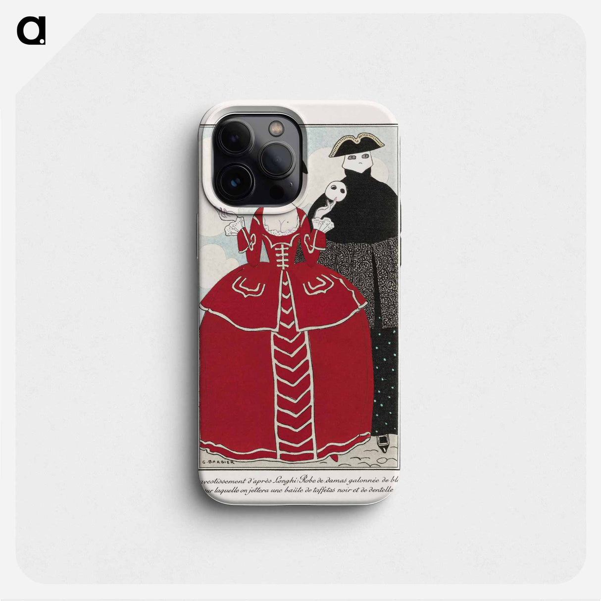 Costumes Parisiens, No. 56: Travestissement d'après Longhi - Georges Barbier Phone Case.