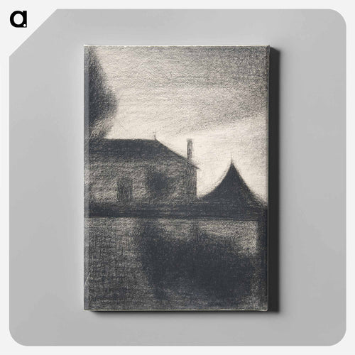House at Dusk (La Cité) - Georges Seurat Canvas.