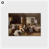 Dressing the Dead Girl (Dressing the Bride) - ギュスターヴ クールベ Postcard.