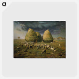 Haystacks Autumn - ジャン フランソワ ミレー Postcard.