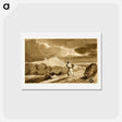 アートポストカード-Woman with Baby Fleeing Across Moors
 - ジョン コンスタブル Postcard.