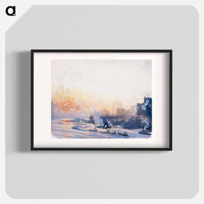 アートポスター-Winter Sunset, New York Harbor
 - ジョセフ ペネル Poster.