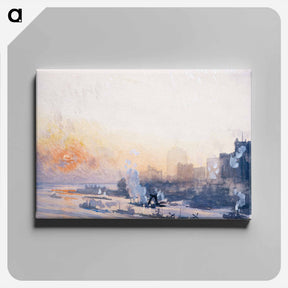アートパネル-Winter Sunset, New York Harbor
 - ジョセフ ペネル Canvas.