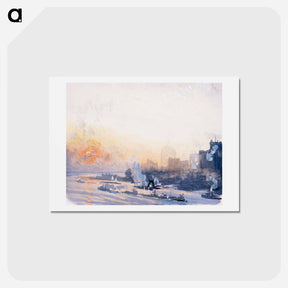 アートポストカード-Winter Sunset, New York Harbor
 - ジョセフ ペネル Postcard.