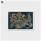 アートポストカード-Hokusai's Kamakura No Gengoro erobert Torinoumi Tasaburo - 葛飾 北斎 Postcard.
