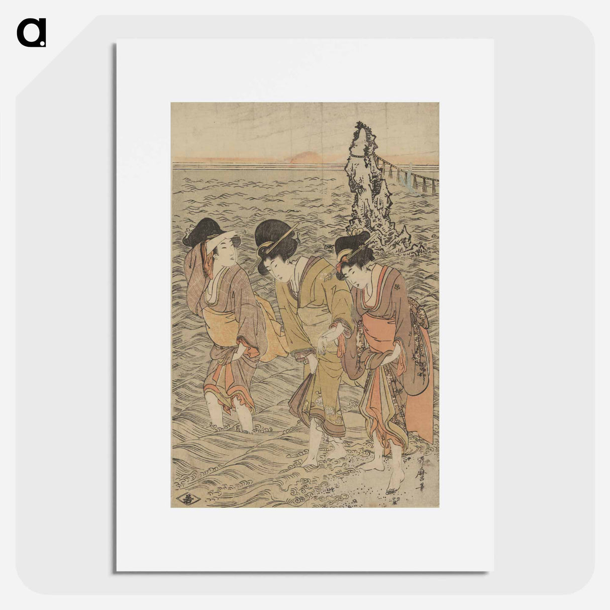アートポスター-Futamigaura - 喜多川 歌麿 Poster.