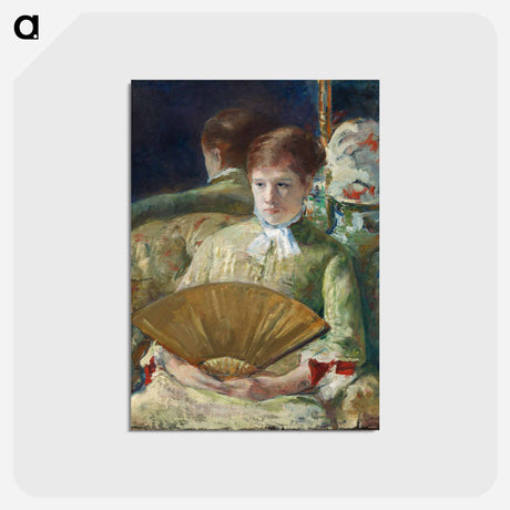 アートポストカード-Woman with a Fan - メアリー カサット Postcard.