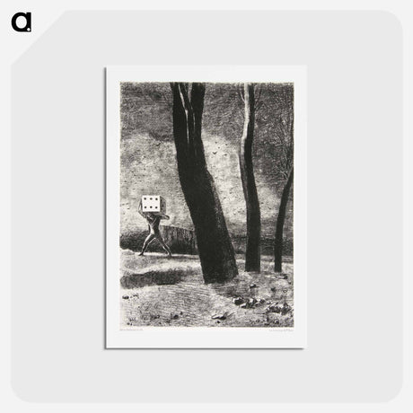 アートポストカード-Le Joueur - オディロン ルドン Postcard.