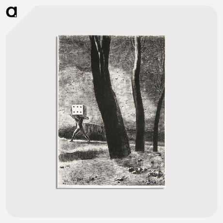 アートポストカード-Le Joueur - オディロン ルドン Postcard.