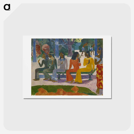 アートポストカード-Ta Matete (We Shall Not Go to Market Today) - ポール ゴーギャン Postcard.