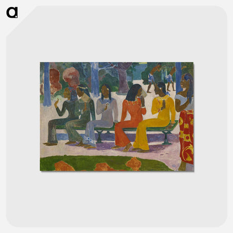 アートポストカード-Ta Matete (We Shall Not Go to Market Today) - ポール ゴーギャン Postcard.