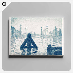 アートパネル-Harbor in Holland–Flushing - ポール シニャック Canvas.