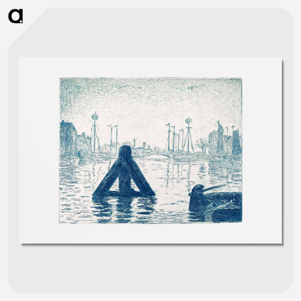 アートポスター-Harbor in Holland–Flushing - ポール シニャック Poster.