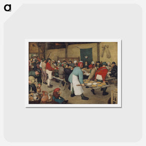 アートポストカード-Peasant Wedding - ピーター ブリューゲル Postcard.