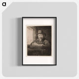 Rembrandt Drawing at a Window - Rembrandt van Rijn Poster.