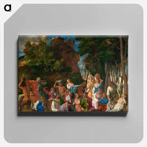 アートパネル-The Feast of the Gods - ティツィアーノ ヴェチェッリオ Canvas.