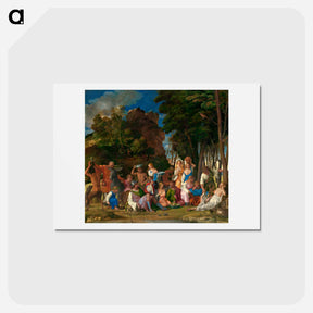 アートポストカード-The Feast of the Gods - ティツィアーノ ヴェチェッリオ Postcard.