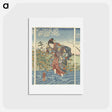 アートポストカード-De Ide Tama rivier in de provincie Yamashiro - 歌川 国芳 Postcard.