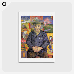 アートポストカード-Portrait of Père Tanguy - フィンセント ファン ゴッホ Postcard.