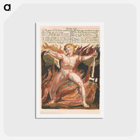 アートポストカード-The First Book of Urizen, Plate 15 - ウィリアム ブレイク Postcard.