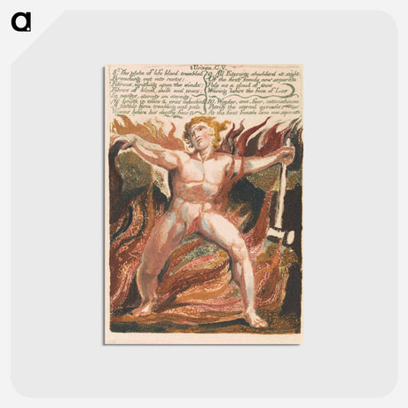 アートポストカード-The First Book of Urizen, Plate 15 - ウィリアム ブレイク Postcard.