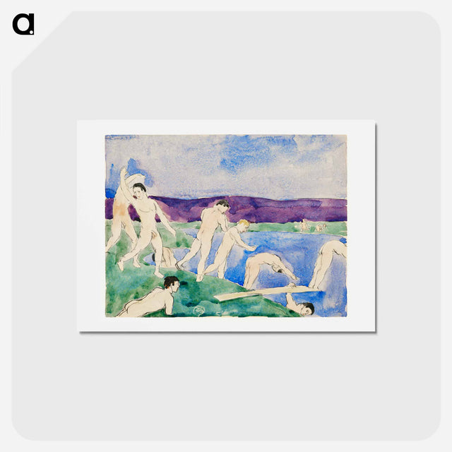 アートポストカード-Twelve Nude Boys at the Beach
 - イェール大学アートギャラリー Postcard.
