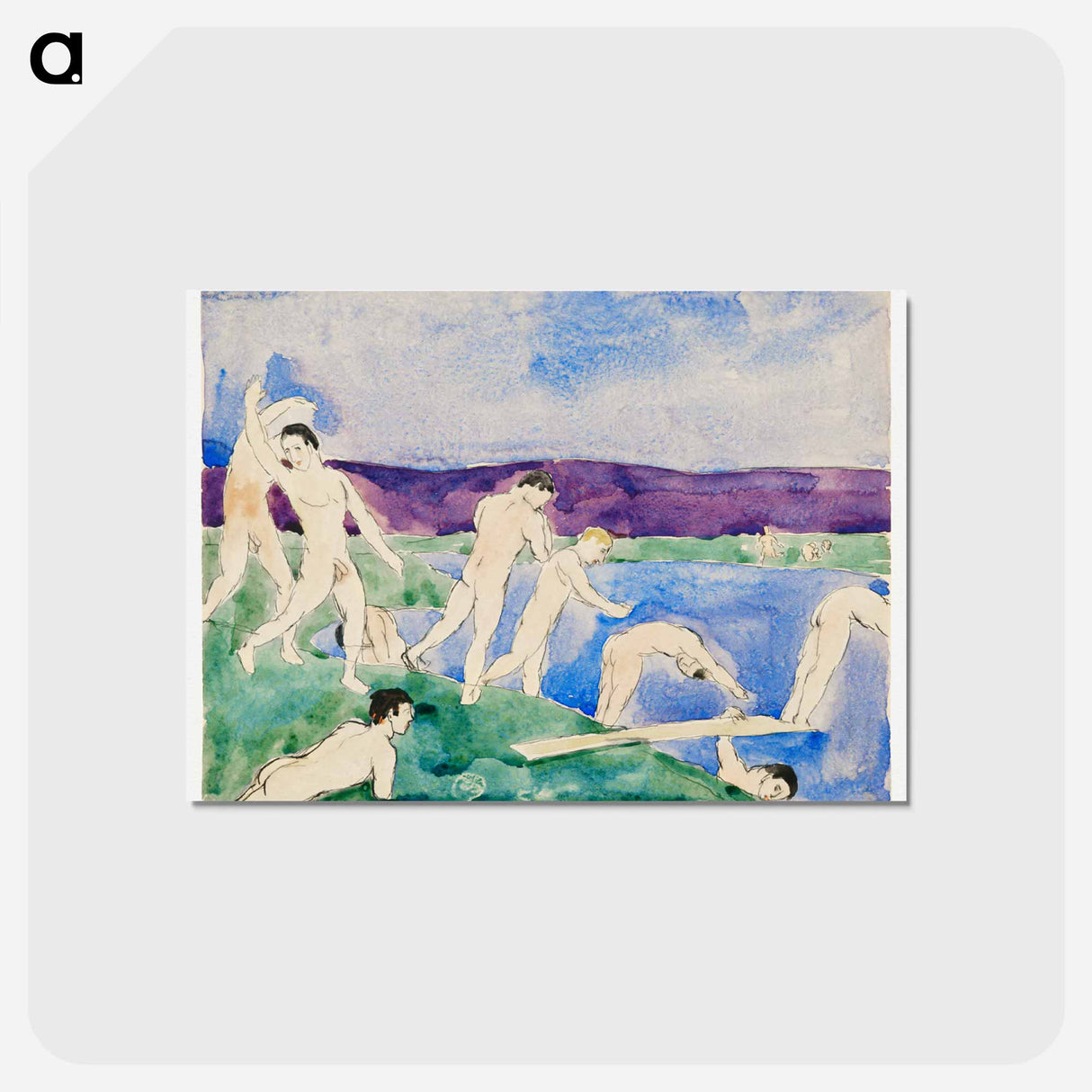 アートポストカード-Twelve Nude Boys at the Beach
 - イェール大学アートギャラリー Postcard.