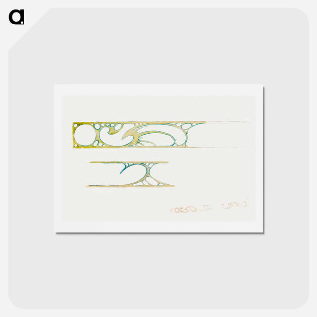 アートポストカード-Interior showcase decor for Fouquet - アルフォンス ミュシャ Postcard.