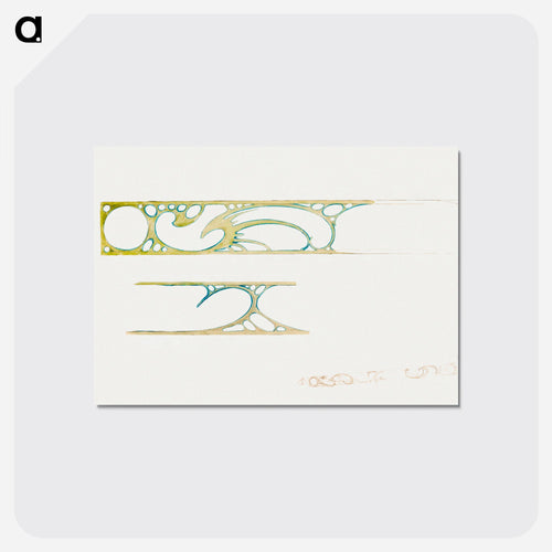 Interior showcase decor for Fouquet - Alphonse Mucha Postcard.