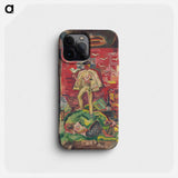 Symbolic figure of a man in a folk costume - アーノルド ピーター ワイズ クビンチャン Phone Case.