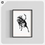 アートポスター-Reindeer Etching Illustration from Nimrod in the North
 - 大英図書館 Poster.