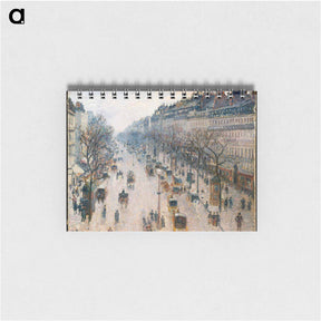 アートメモ帳-The Boulevard Montmartre on a Winter Morning - カミーユ ピサロ Memo.