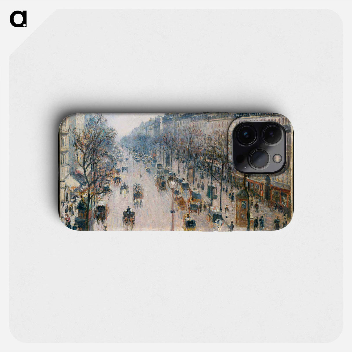 The Boulevard Montmartre on a Winter Morning - カミーユ ピサロ Phone Case.