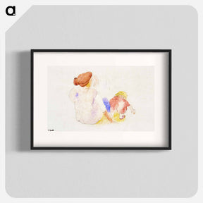 アートポスター-Woman with Child in Red Suit - チャールズ デムス Poster.