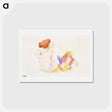 アートポストカード-Woman with Child in Red Suit - チャールズ デムス Postcard.