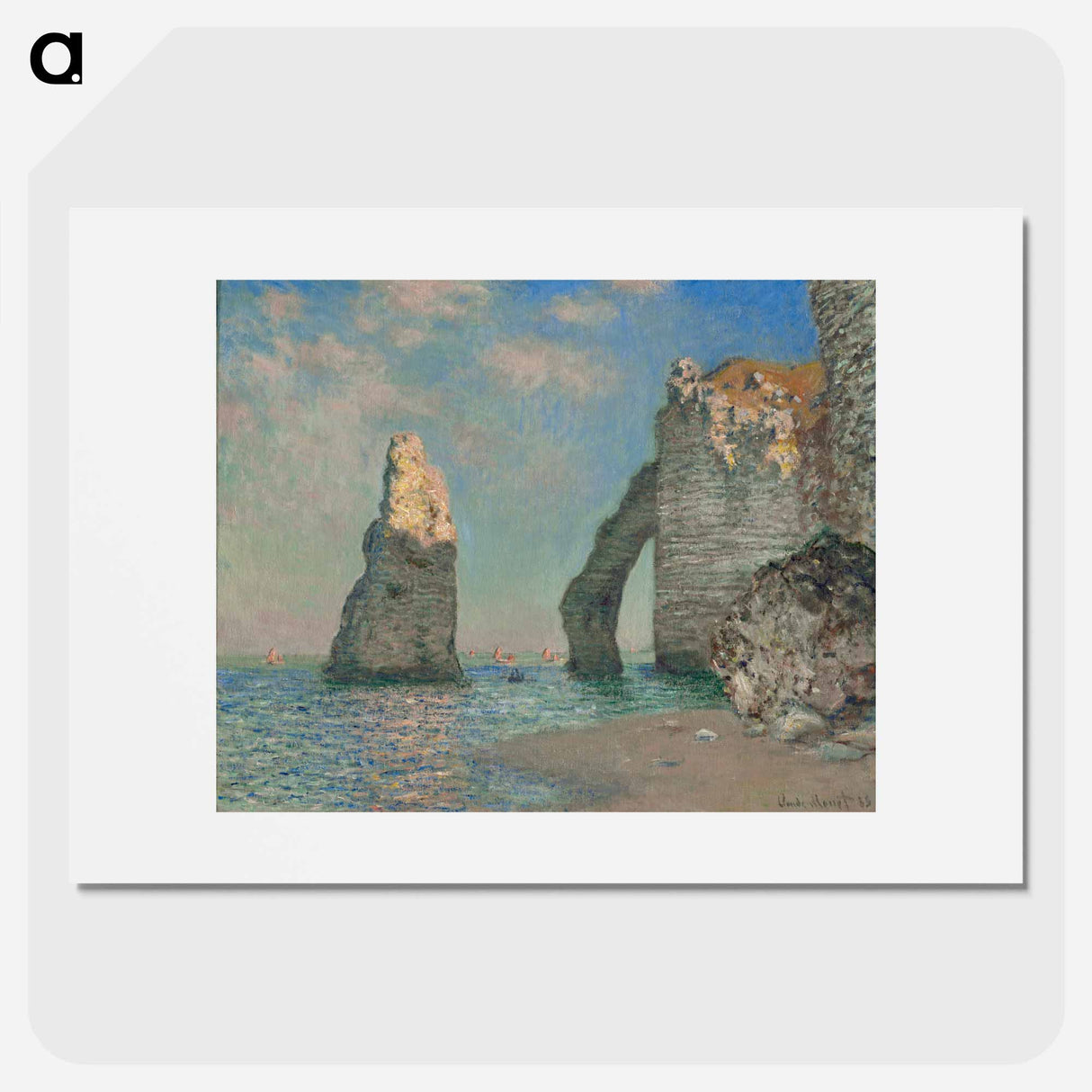 The Cliffs at Étretat - クロード モネ Poster.