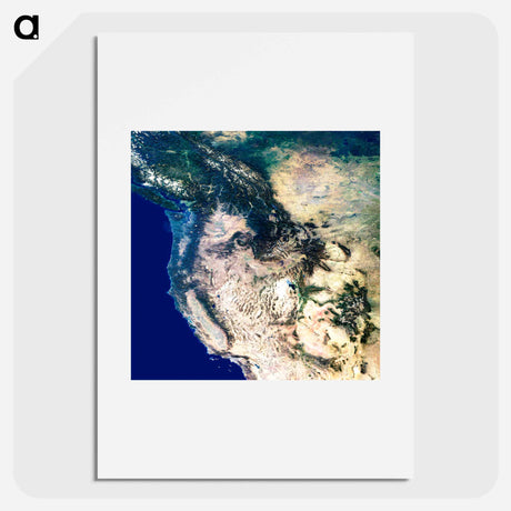 アートポスター-Western United States and Canada from Space
 - 上空からの地球 Poster.
