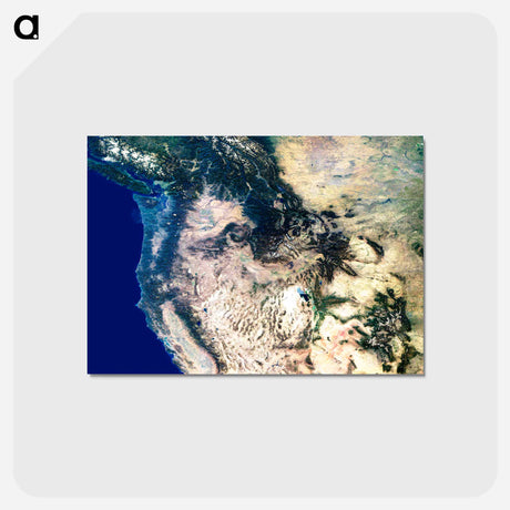 アートポストカード-Western United States and Canada from Space
 - 上空からの地球 Postcard.