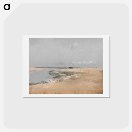 アートポストカード-Beach at Low Tide - エドガー ドガ Postcard.