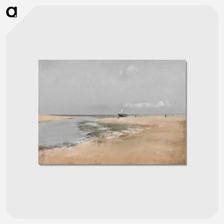 アートポストカード-Beach at Low Tide - エドガー ドガ Postcard.