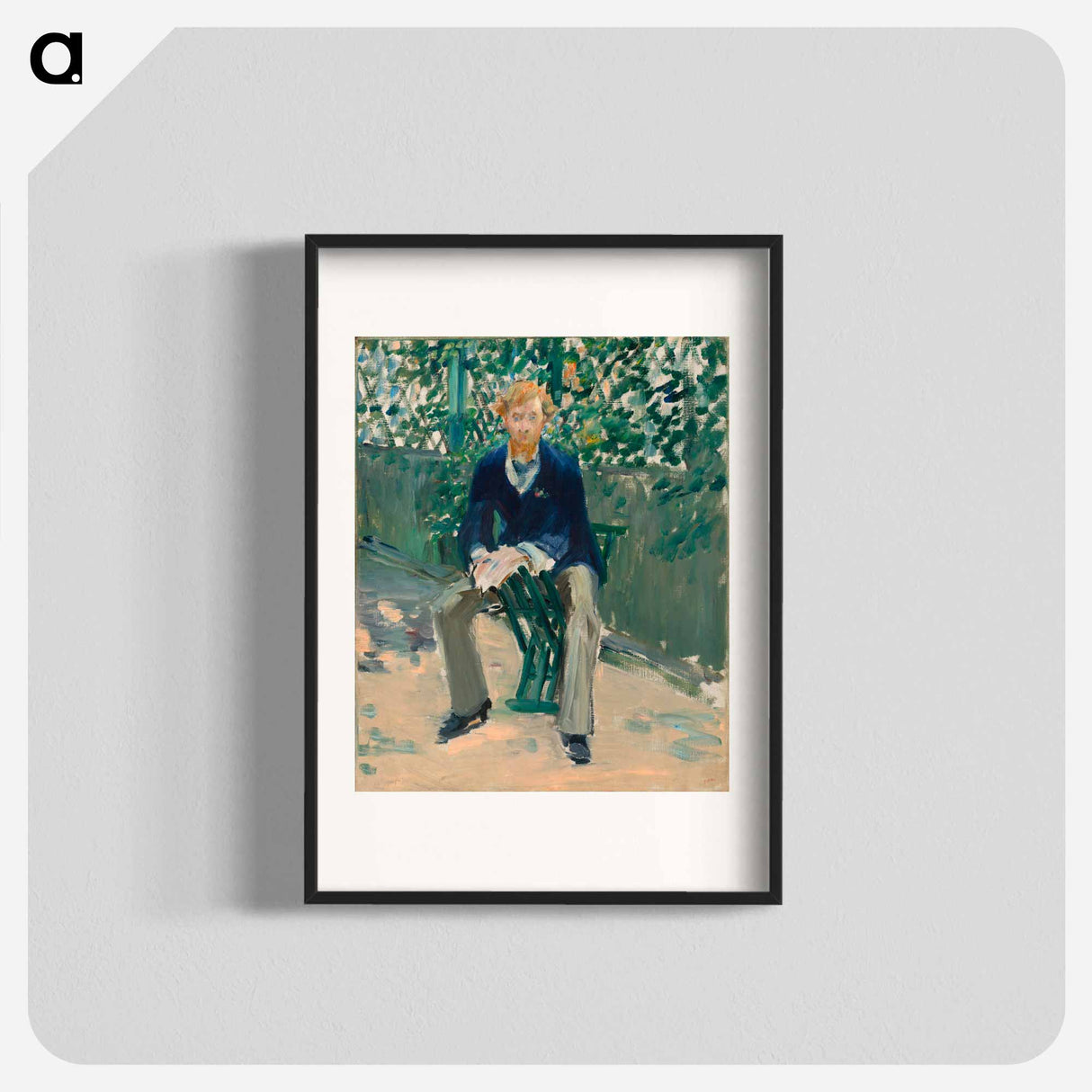 George Moore in the Artist's Garden - エドゥアール マネ Poster.