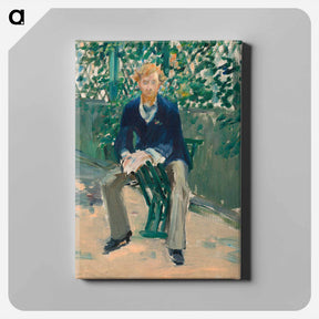 アートパネル-George Moore in the Artist's Garden - エドゥアール マネ Canvas.