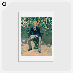 アートポストカード-George Moore in the Artist's Garden - エドゥアール マネ Postcard.