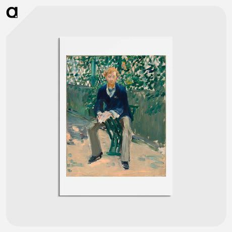 アートポストカード-George Moore in the Artist's Garden - エドゥアール マネ Postcard.