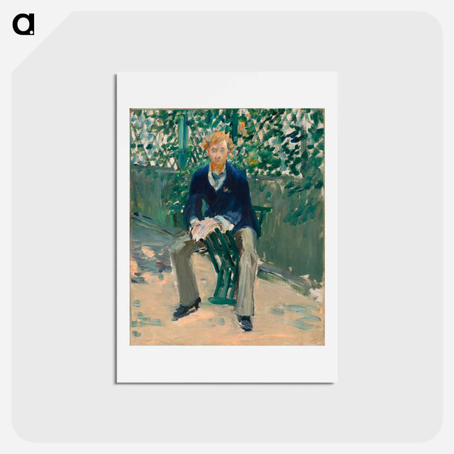 アートポストカード-George Moore in the Artist's Garden - エドゥアール マネ Postcard.